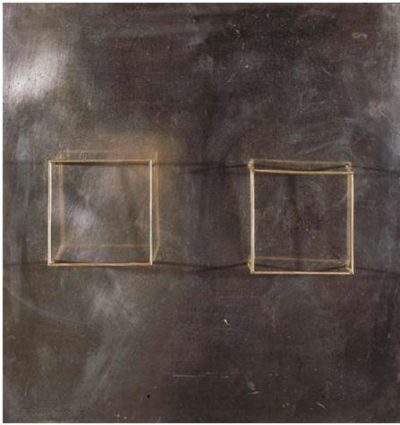 Spazio Elastico–Due Cubi (Elastic Space–Two Cubes)